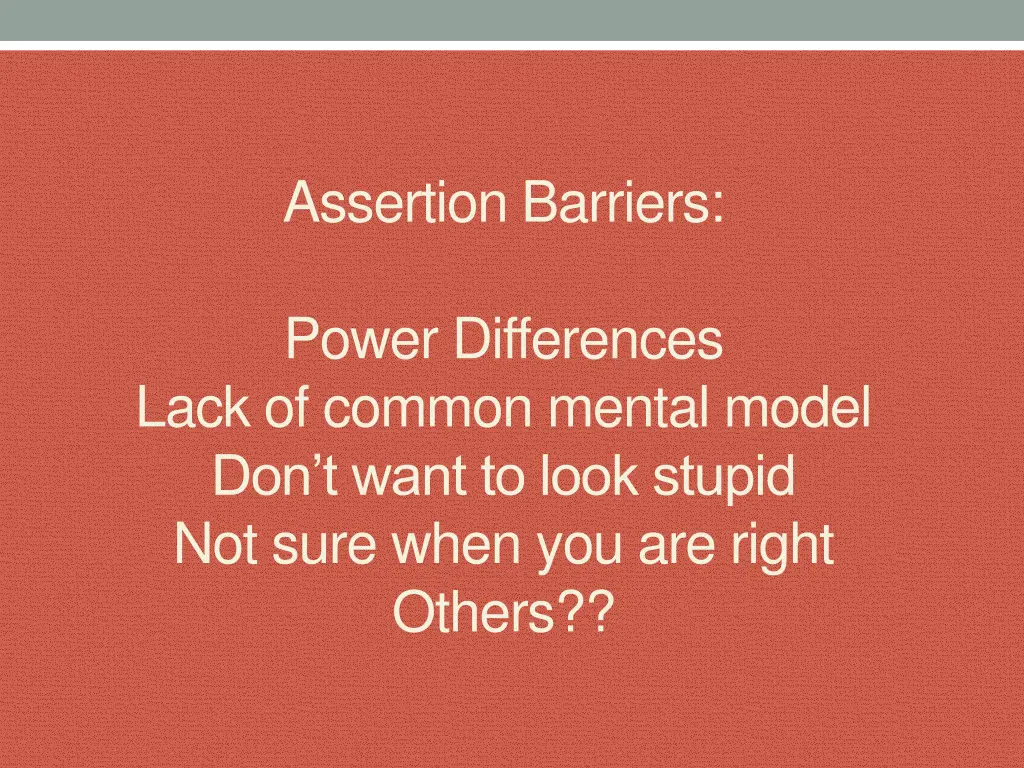 assertion barriers