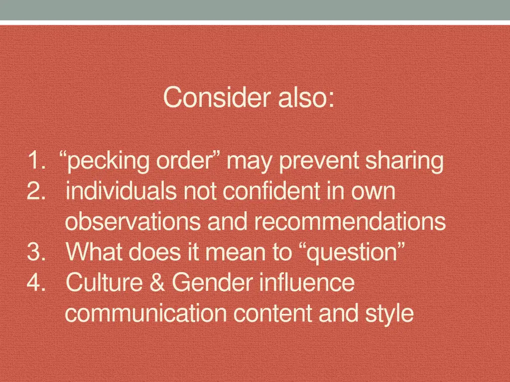 consider also
