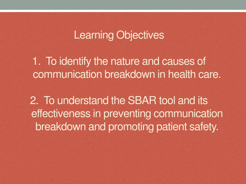 learning objectives