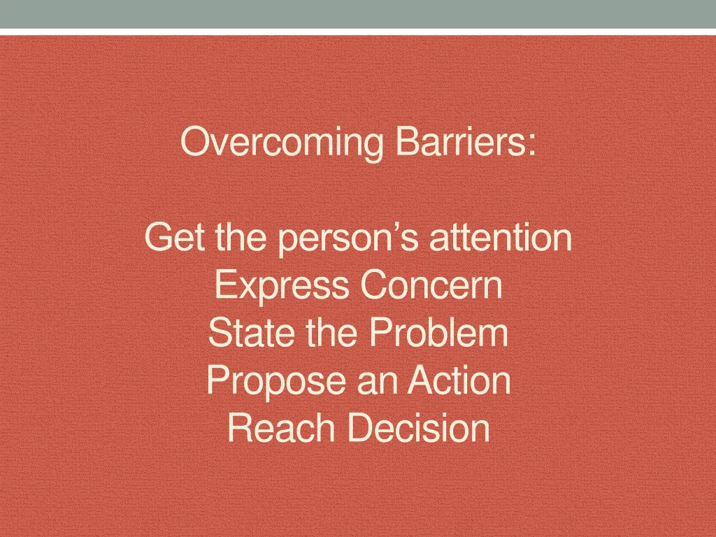 overcoming barriers
