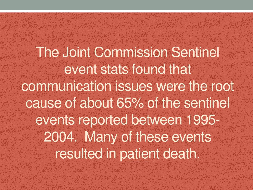the joint commission sentinel event stats found
