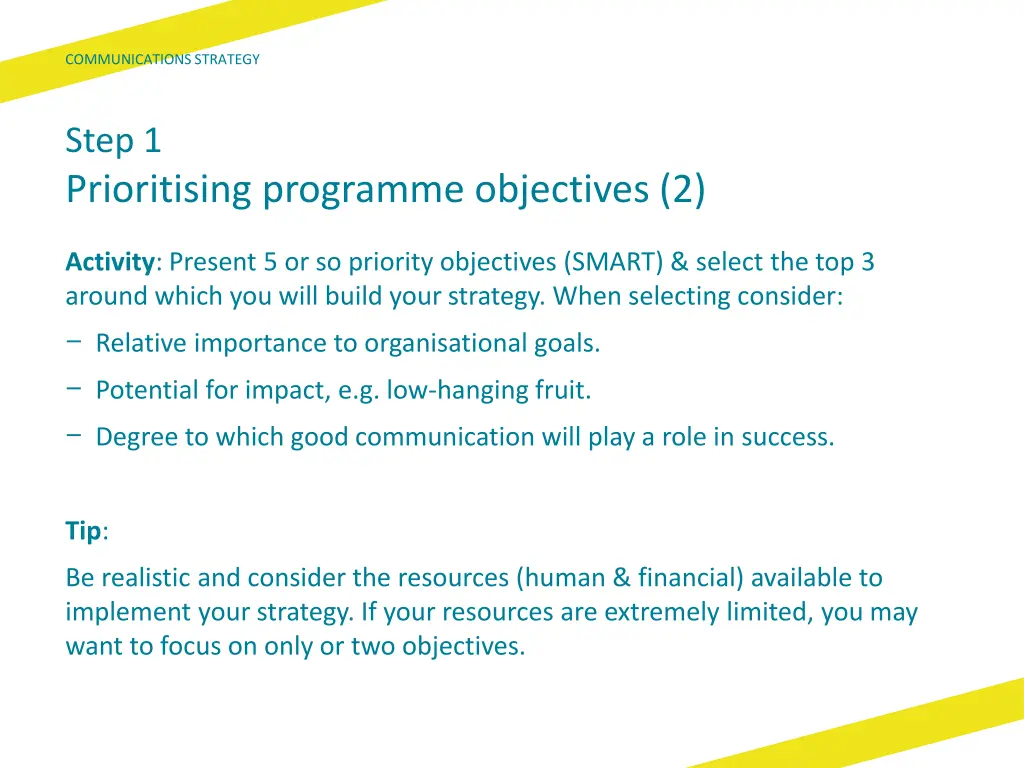 communications strategy 18