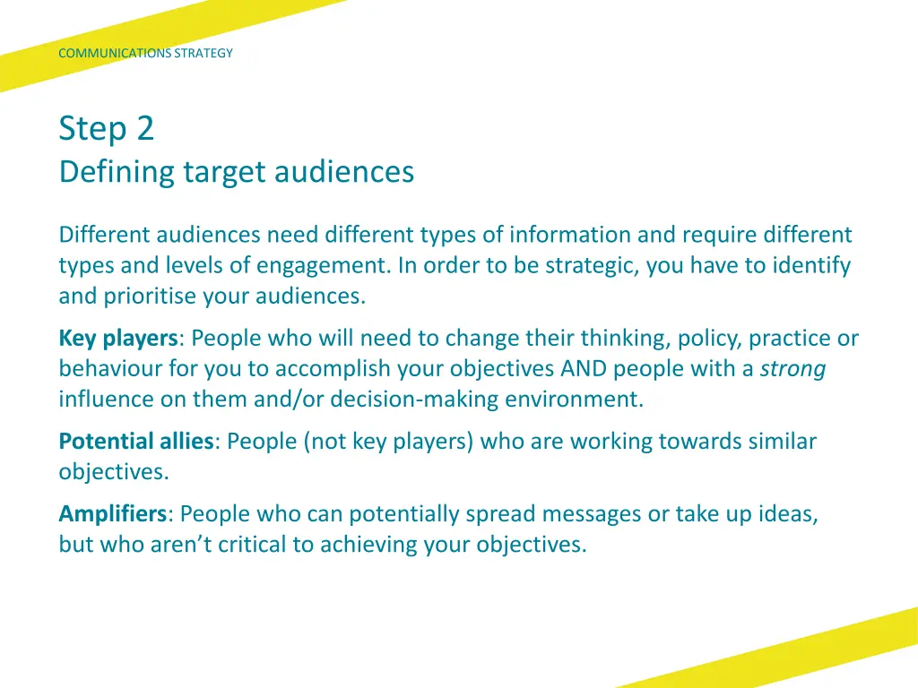 communications strategy 21