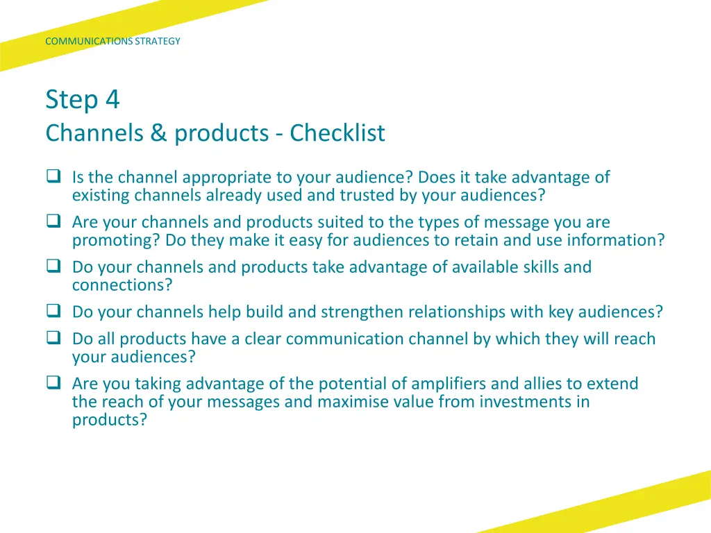 communications strategy 36