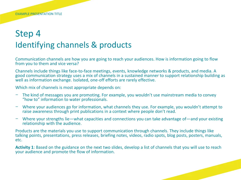 example presentation title 1