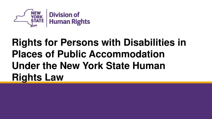 rights for persons with disabilities in places
