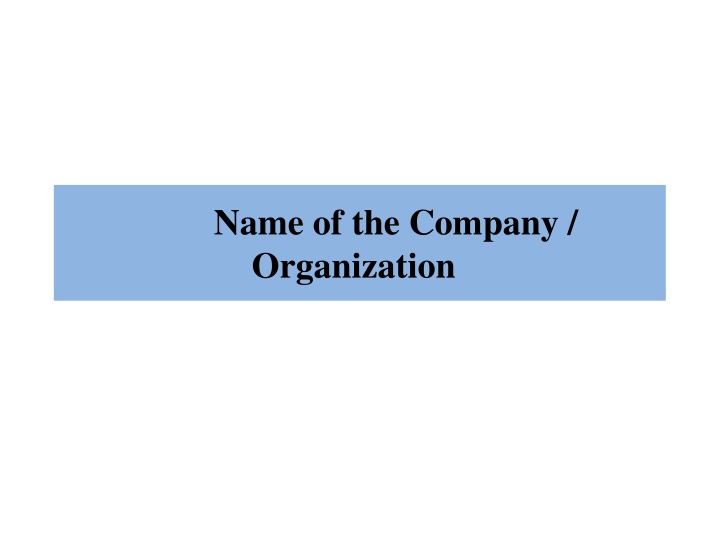 name of the company organization
