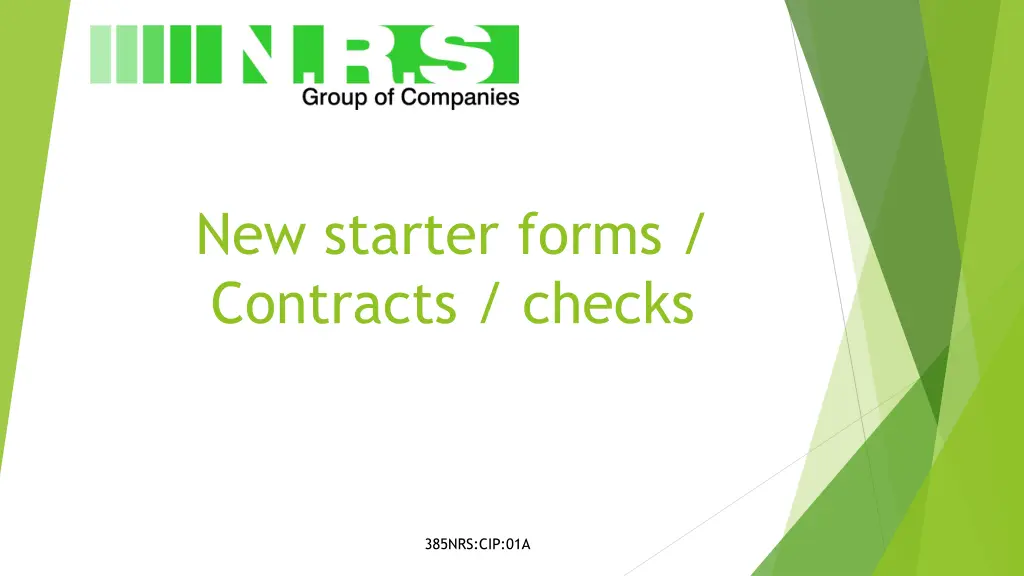 new starter forms contracts checks