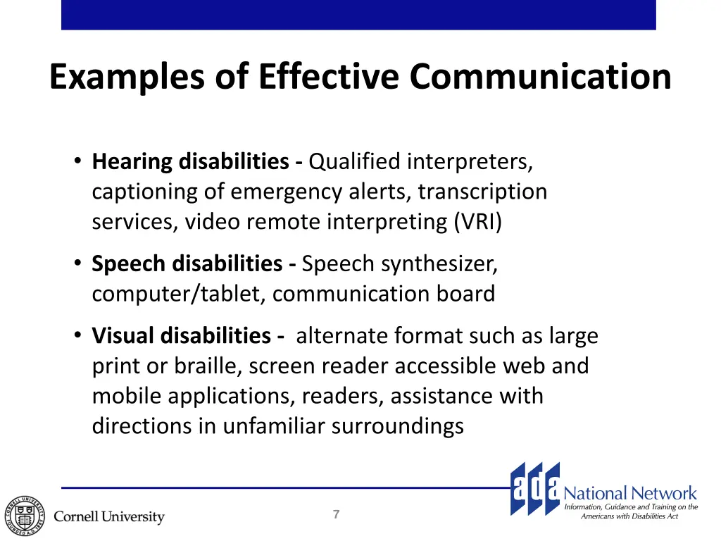 examples of effective communication
