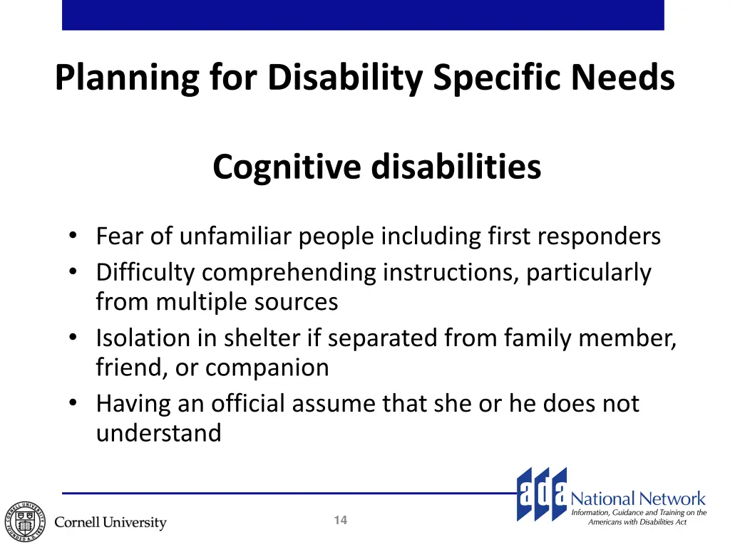 planning for disability specific needs 2