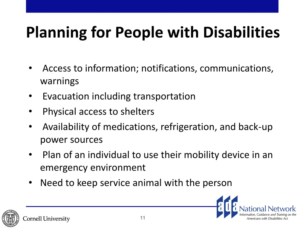 planning for people with disabilities