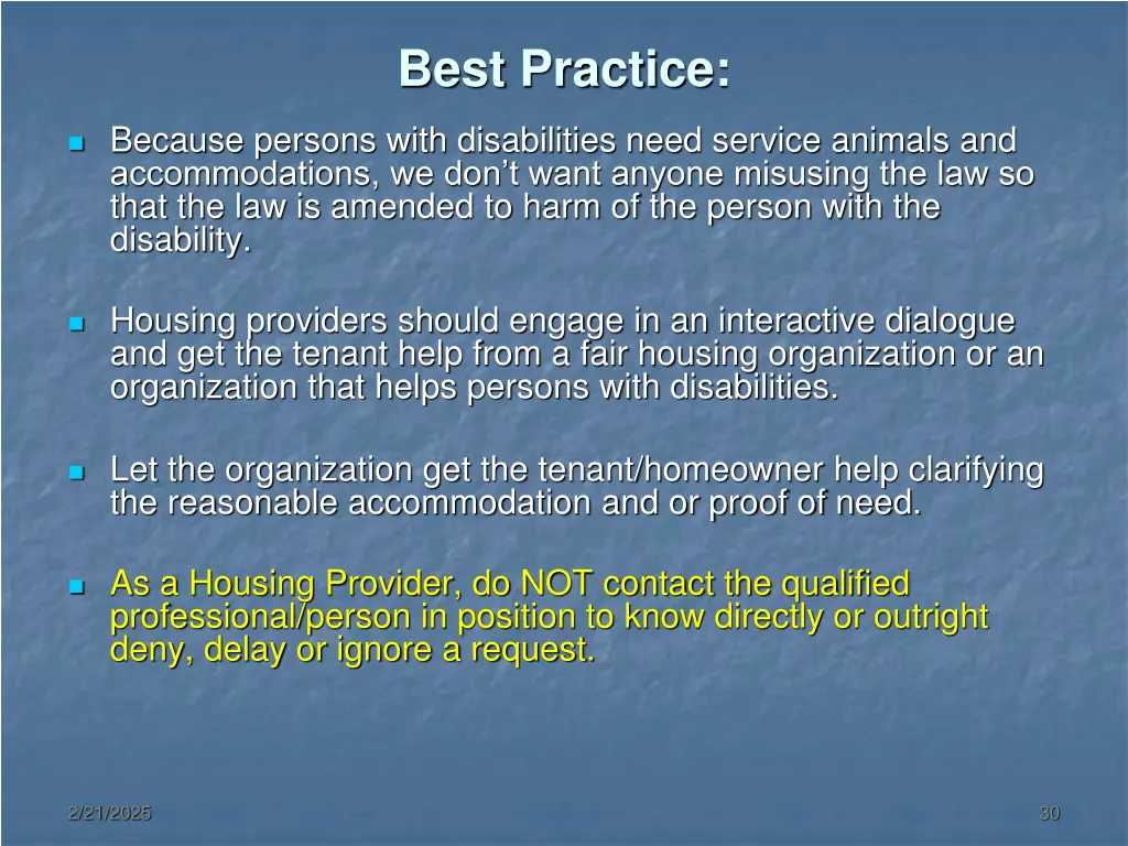 best practice