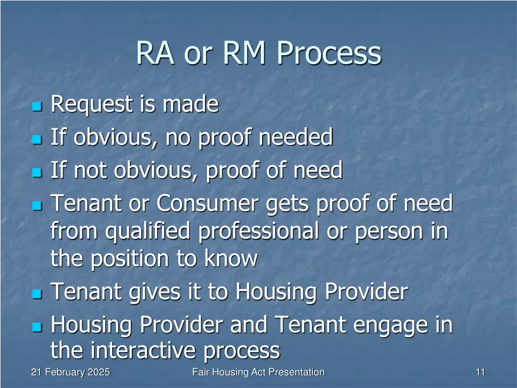 ra or rm process