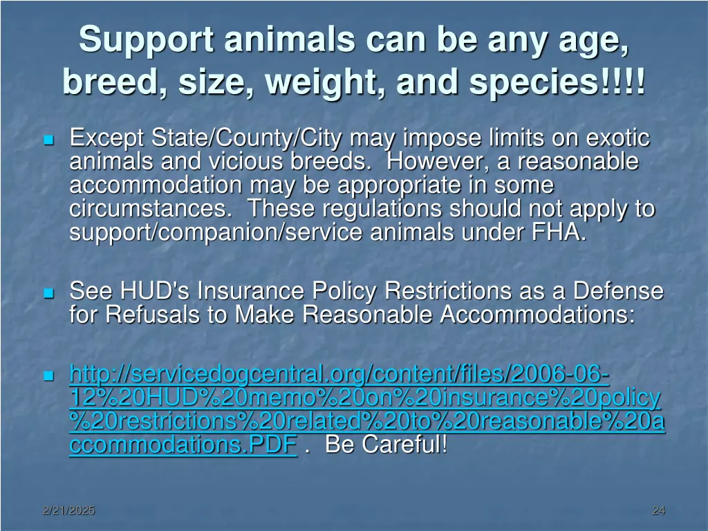 support animals can be any age breed size weight