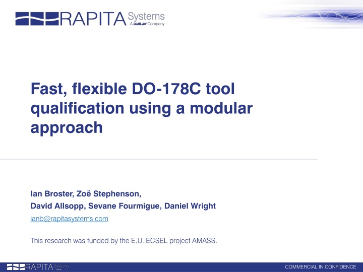 fast flexible do 178c tool qualification using