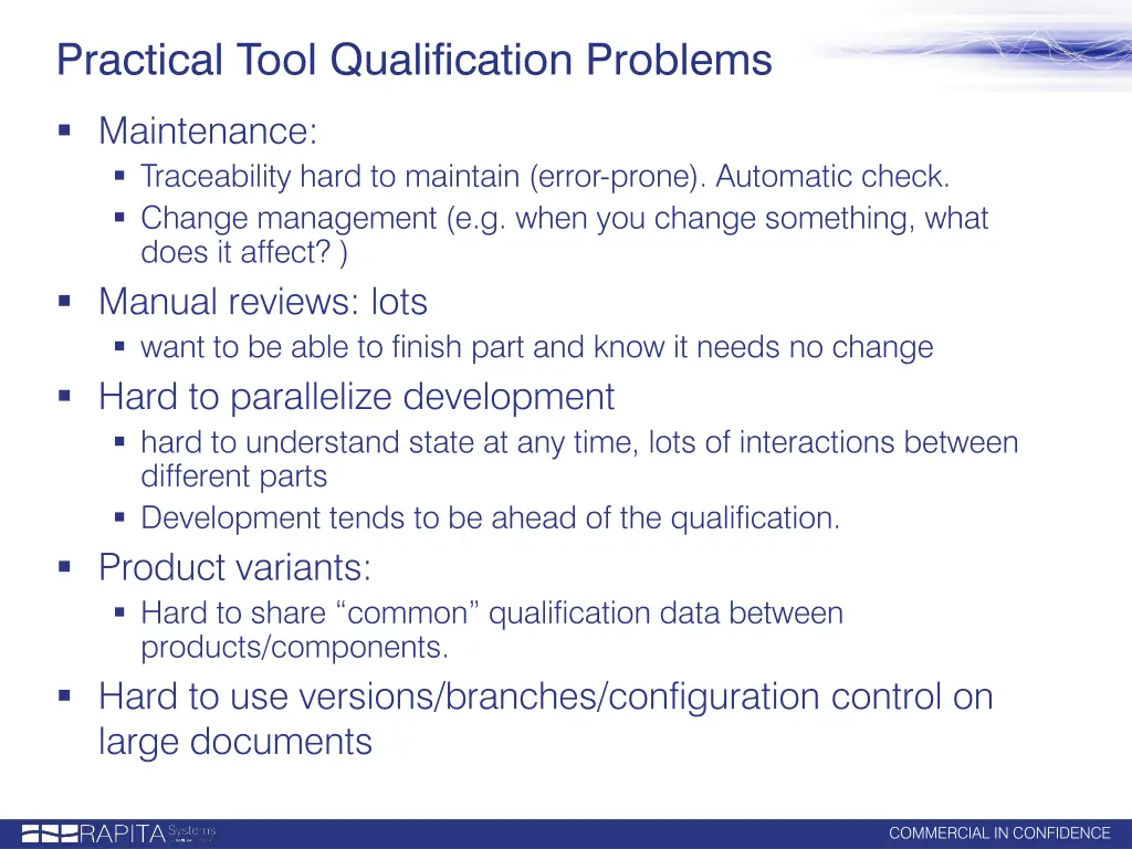 practical tool qualification problems