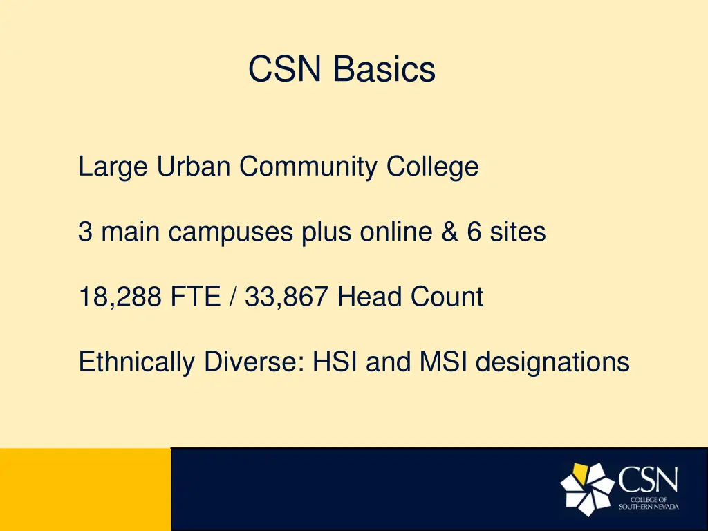 csn basics