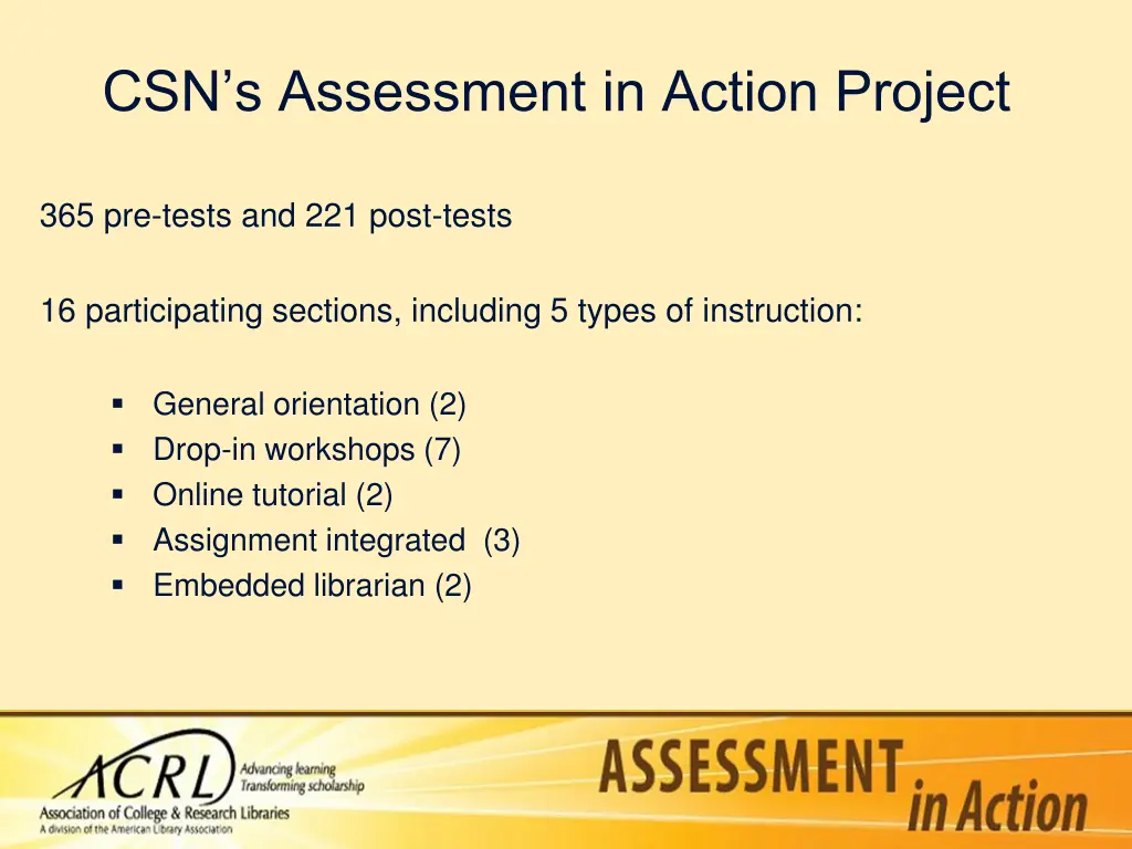 csn s assessment in action project 1