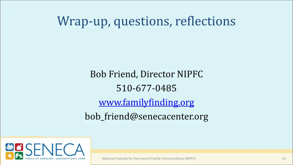 wrap up questions reflections