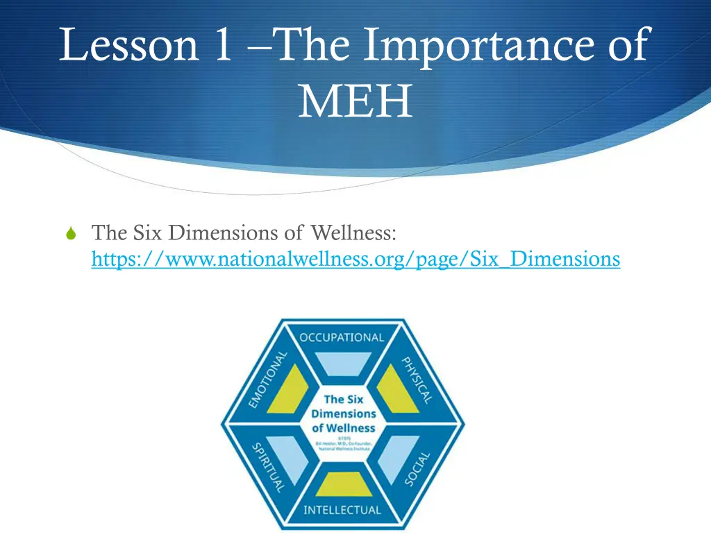 lesson 1 the importance of meh 1