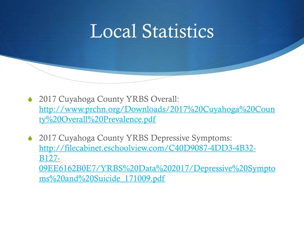local statistics