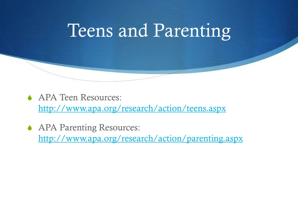 teens and parenting