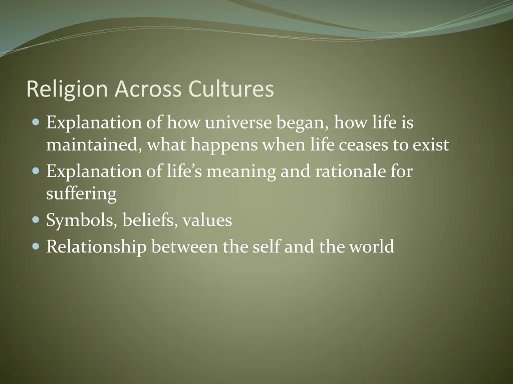 religion across cultures