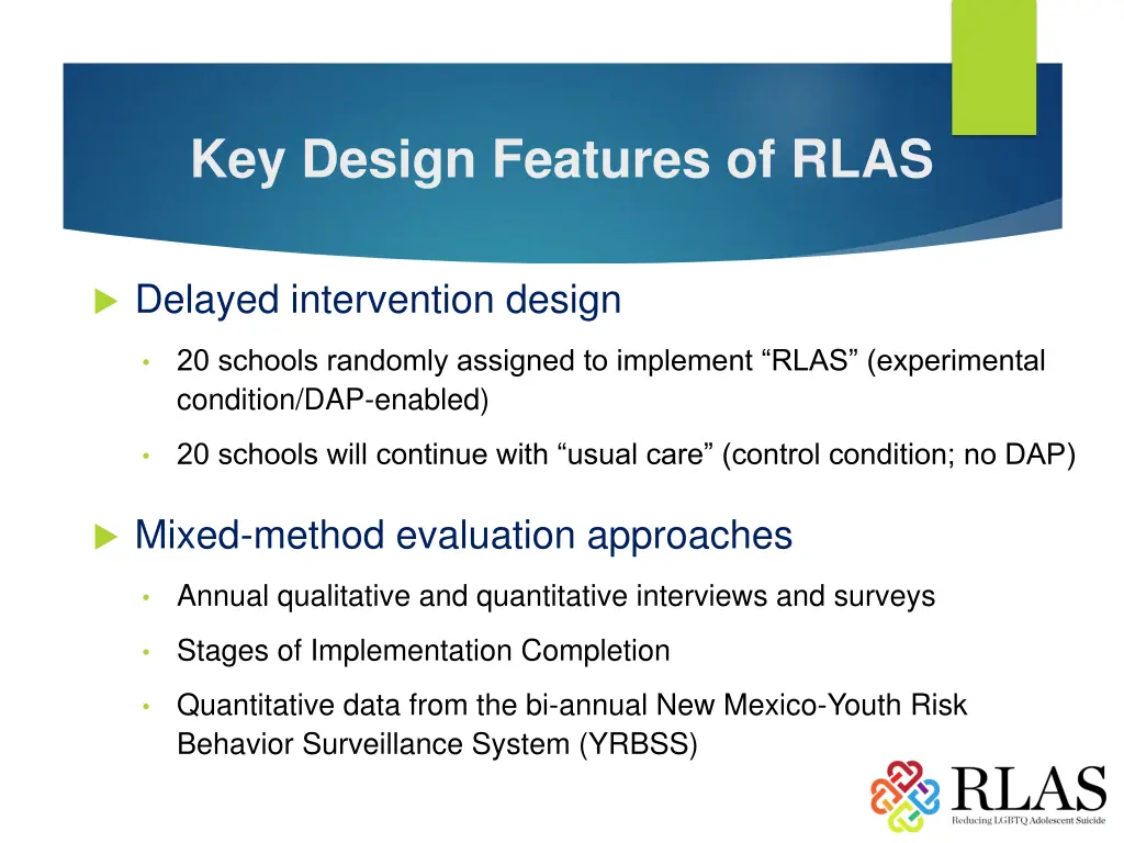 key design features of rlas