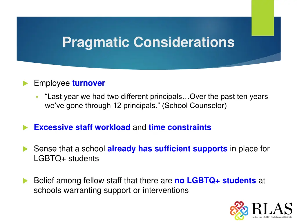 pragmatic considerations