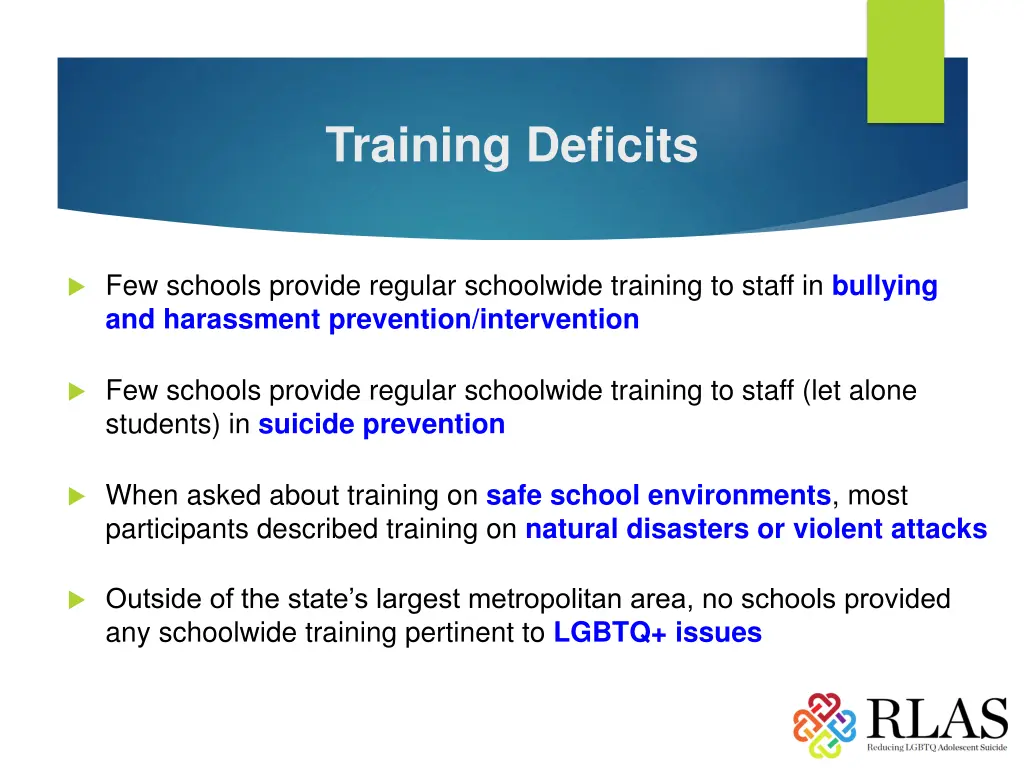 training deficits