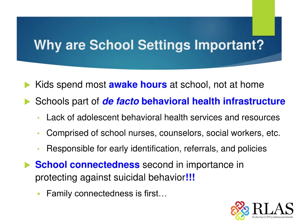 why are school settings important