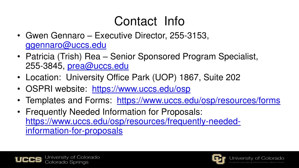 contact info