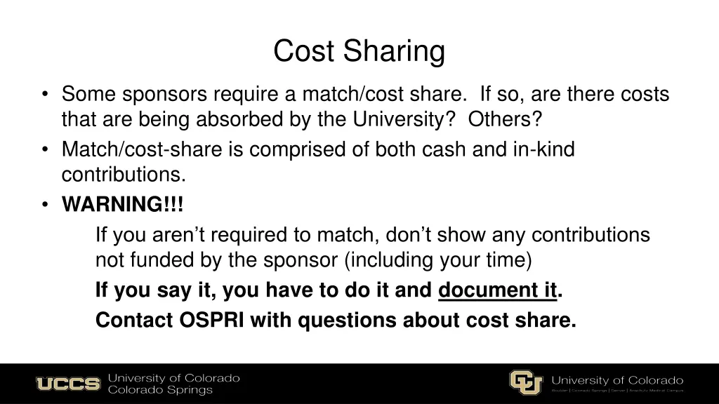cost sharing