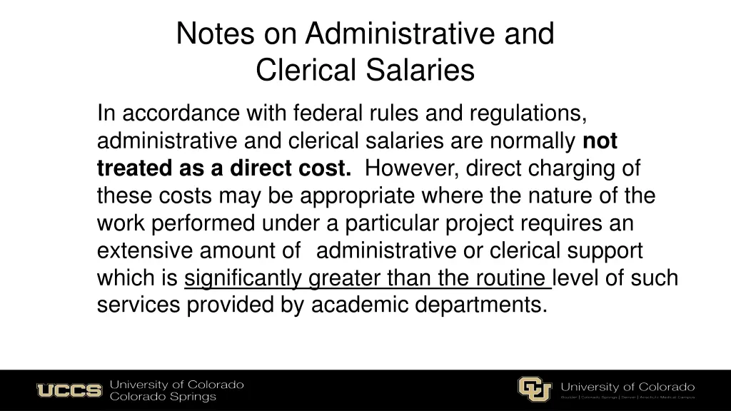 notes on administrative and clerical salaries