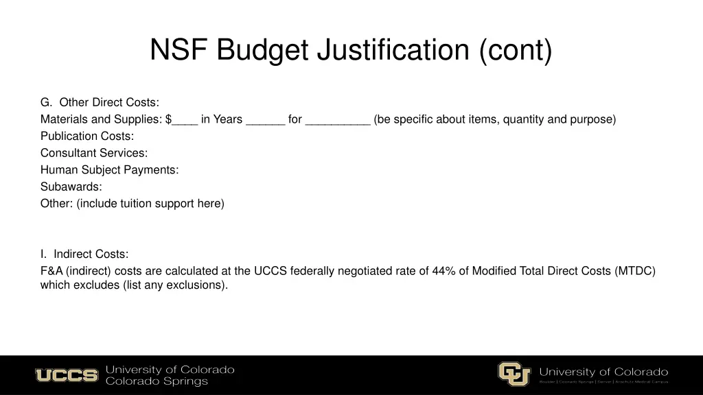 nsf budget justification cont 1