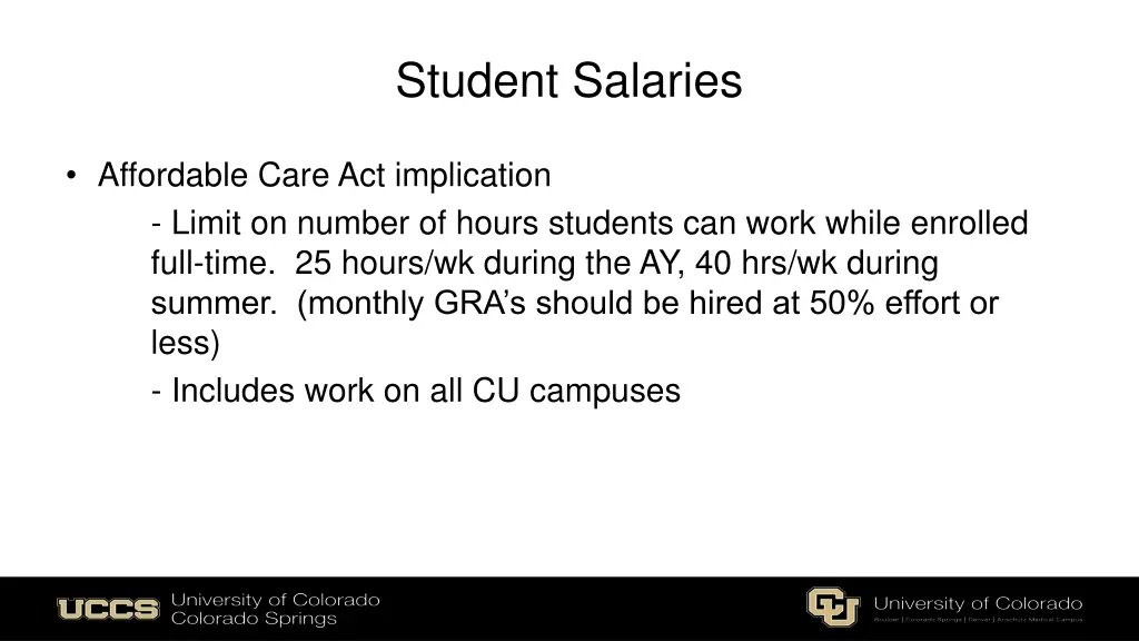 student salaries