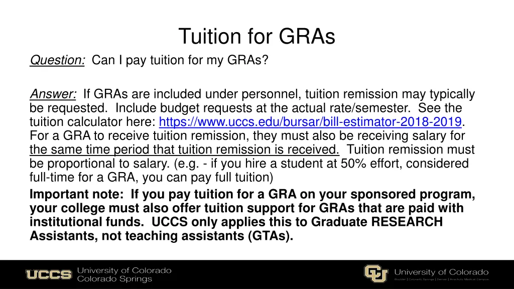 tuition for gras