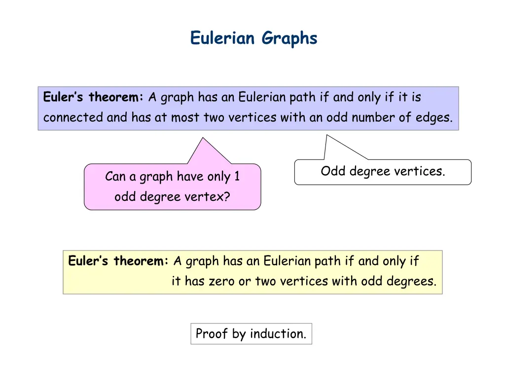 eulerian graphs