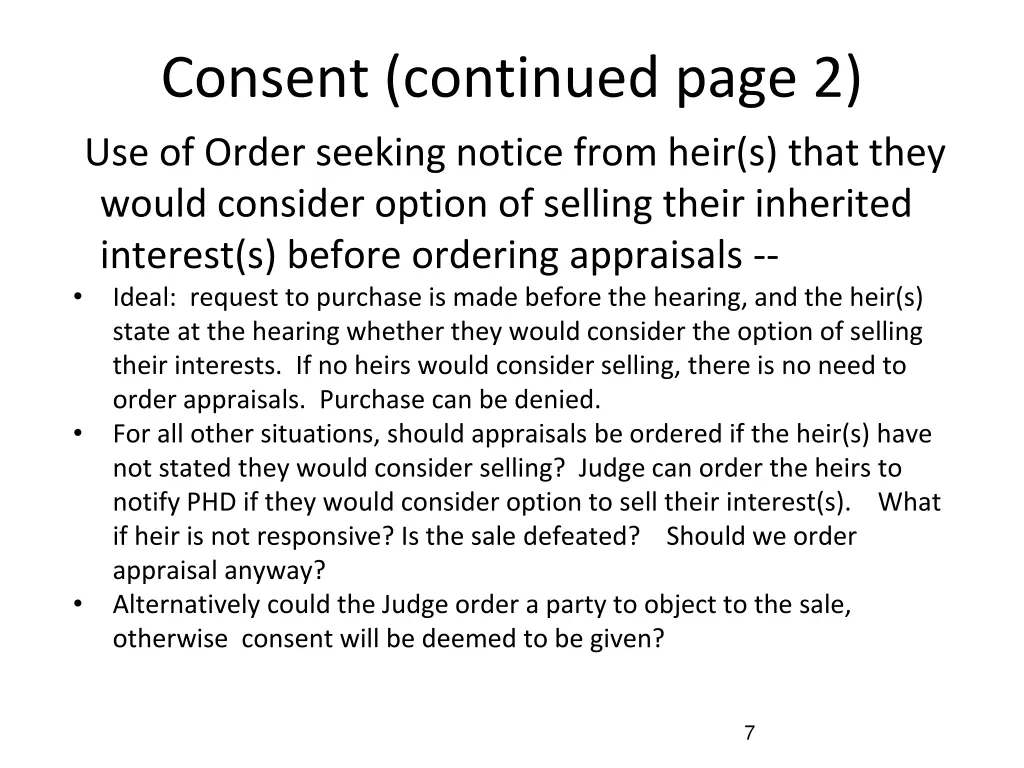 consent continued page 2 use of order seeking