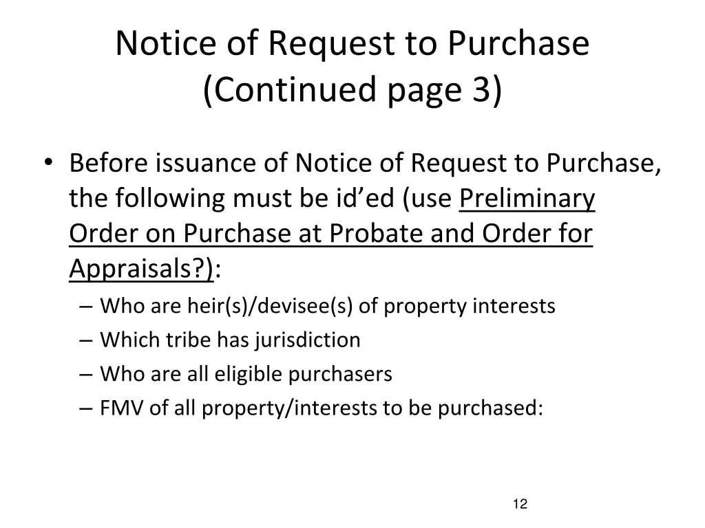 notice of request to purchase continued page 3