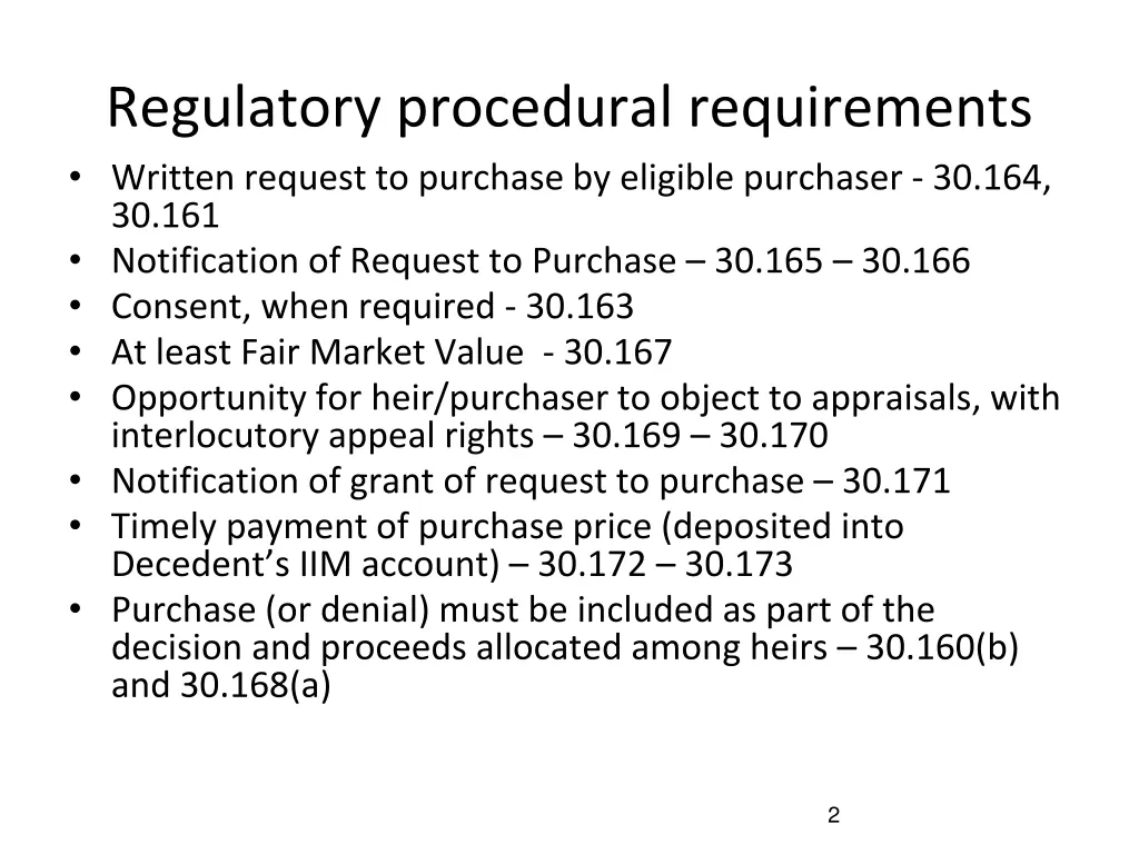 regulatory procedural requirements written