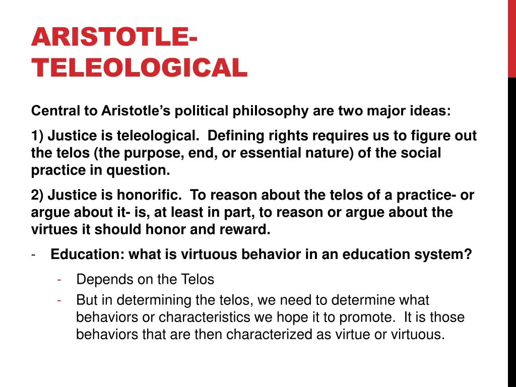 aristotle teleological
