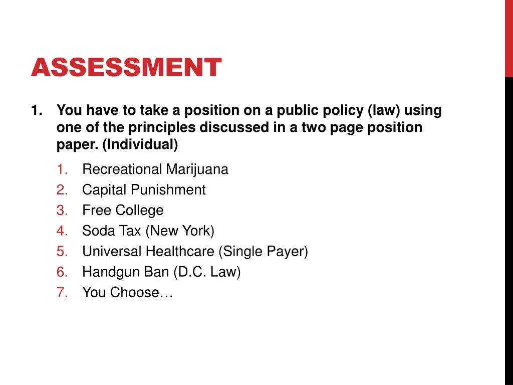 assessment