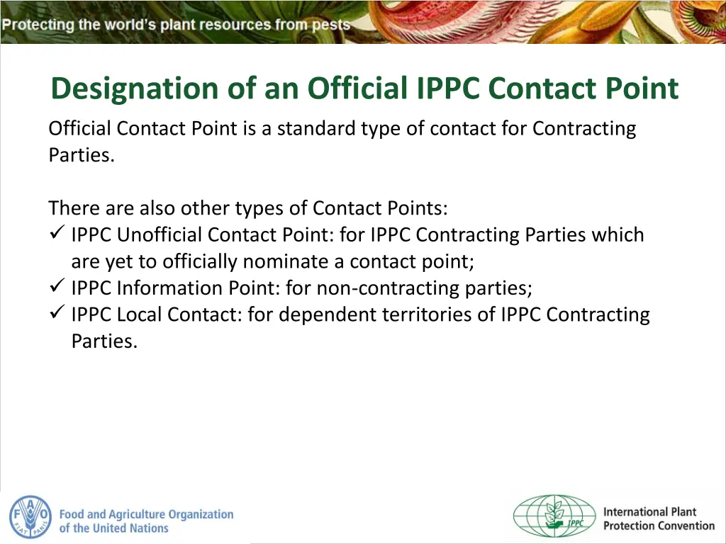 designation of an official ippc contact point 2
