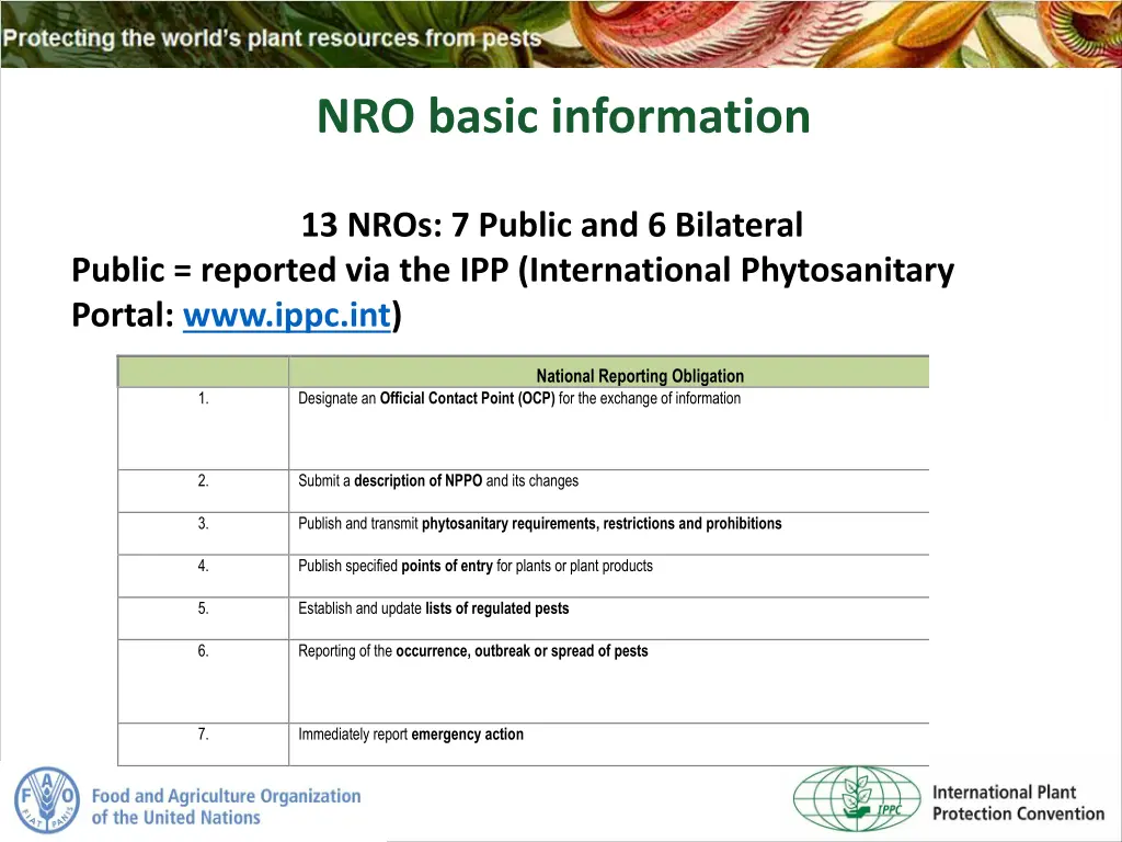 nro basic information