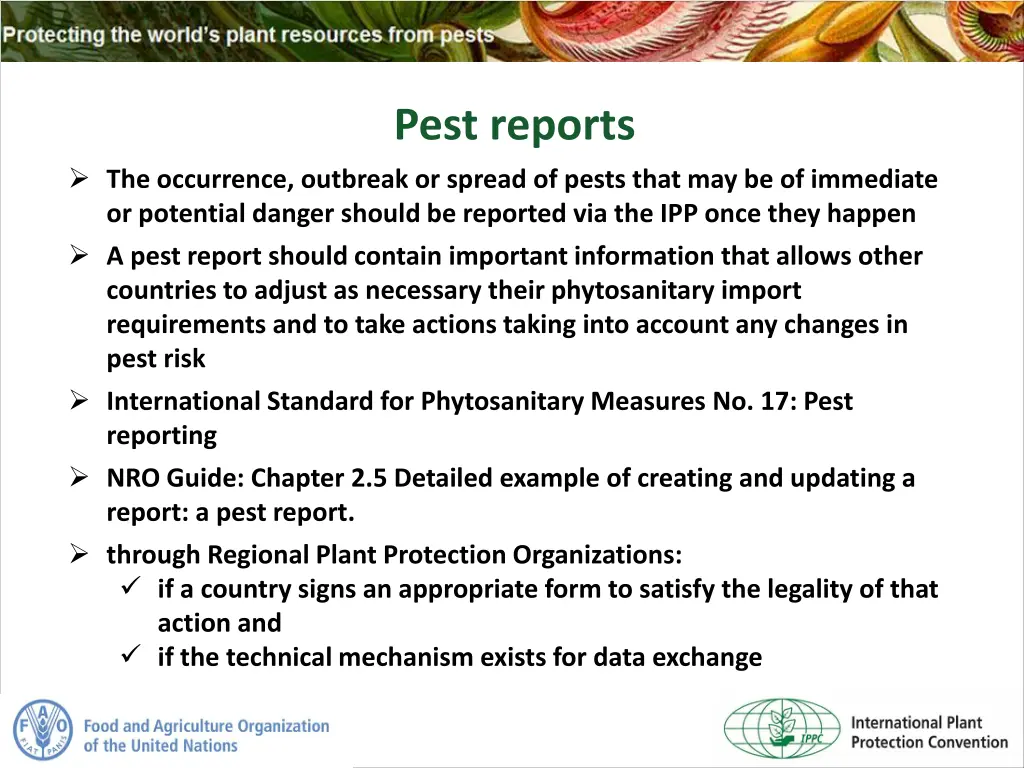 pest reports