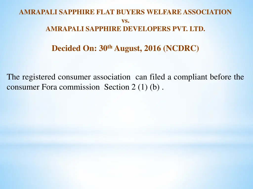 amrapali sapphire flat buyers welfare association