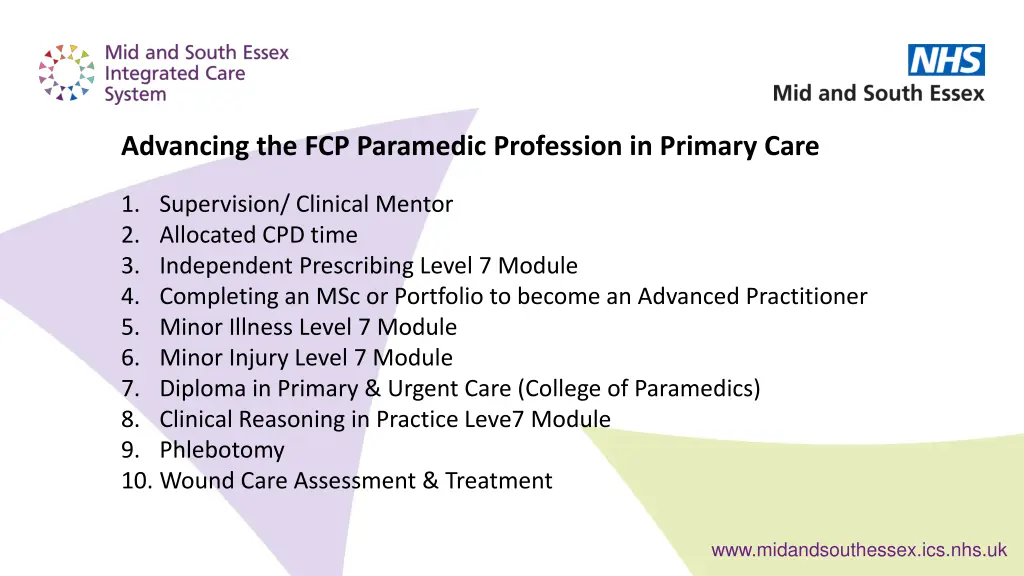 advancing the fcp paramedic profession in primary