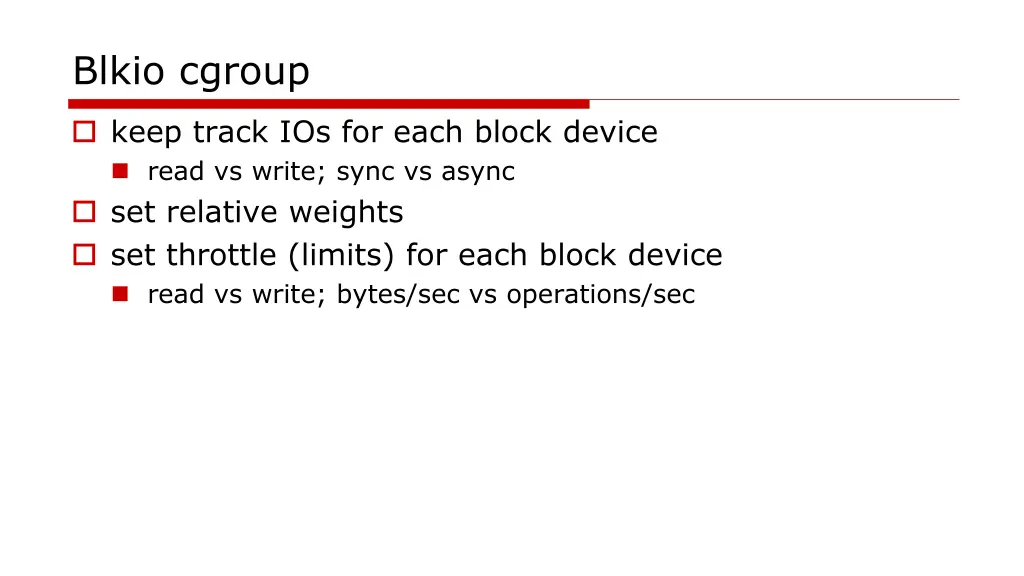blkio cgroup