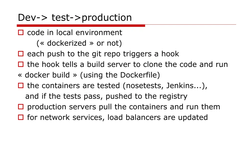 dev test production